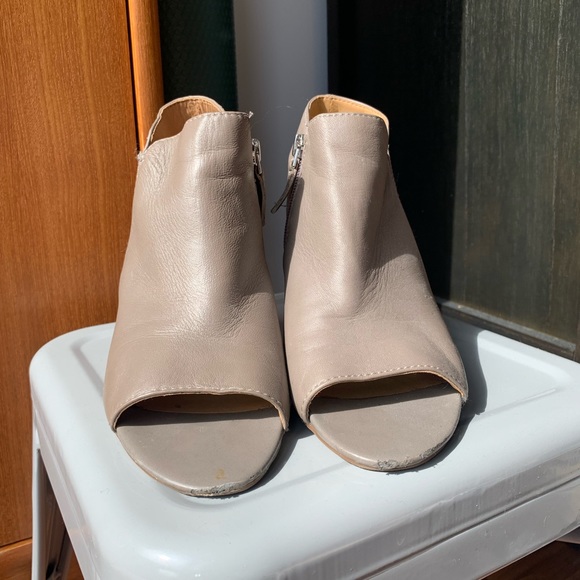 Franco Sarto leather open toe mule heels - Picture 4 of 7